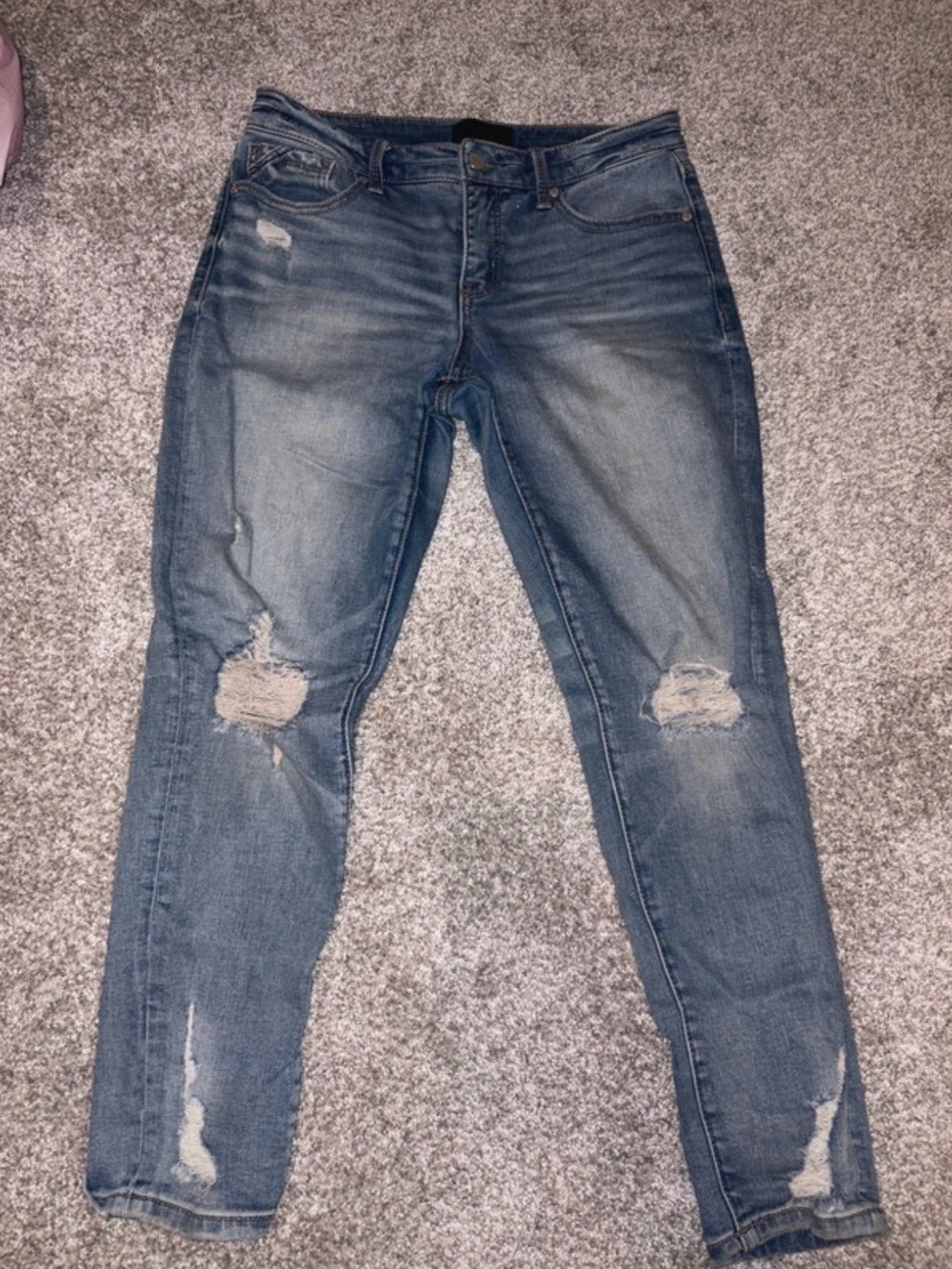 Buckle Black Women's Distressed Blue Skinny Jeans